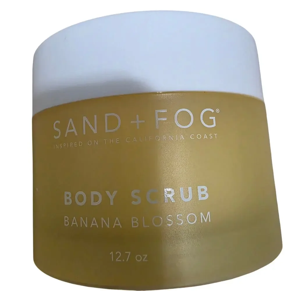 Set of 3 Sand + Fog BANANA CREME Body Wash Banana Blossom Body Butter & Scrub
